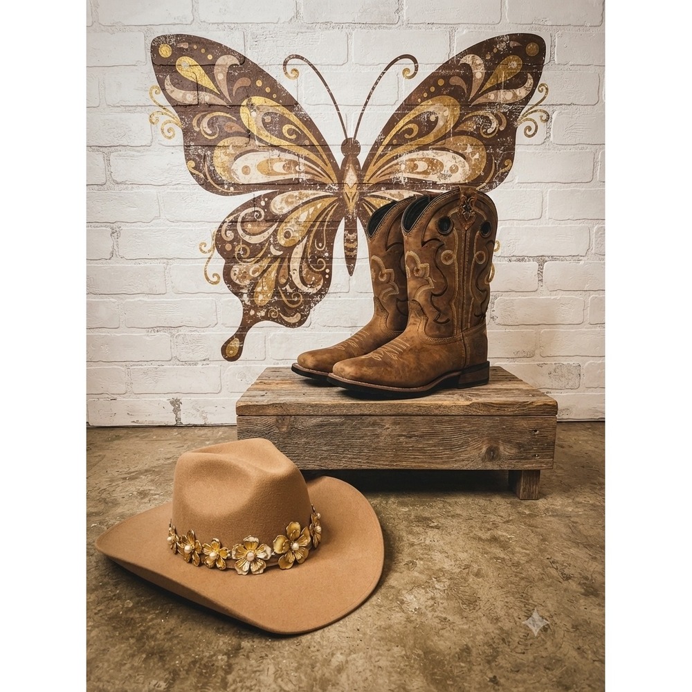 Dan Post Womens Tan Leather Western Work Boots Square Toe festival Size 7M